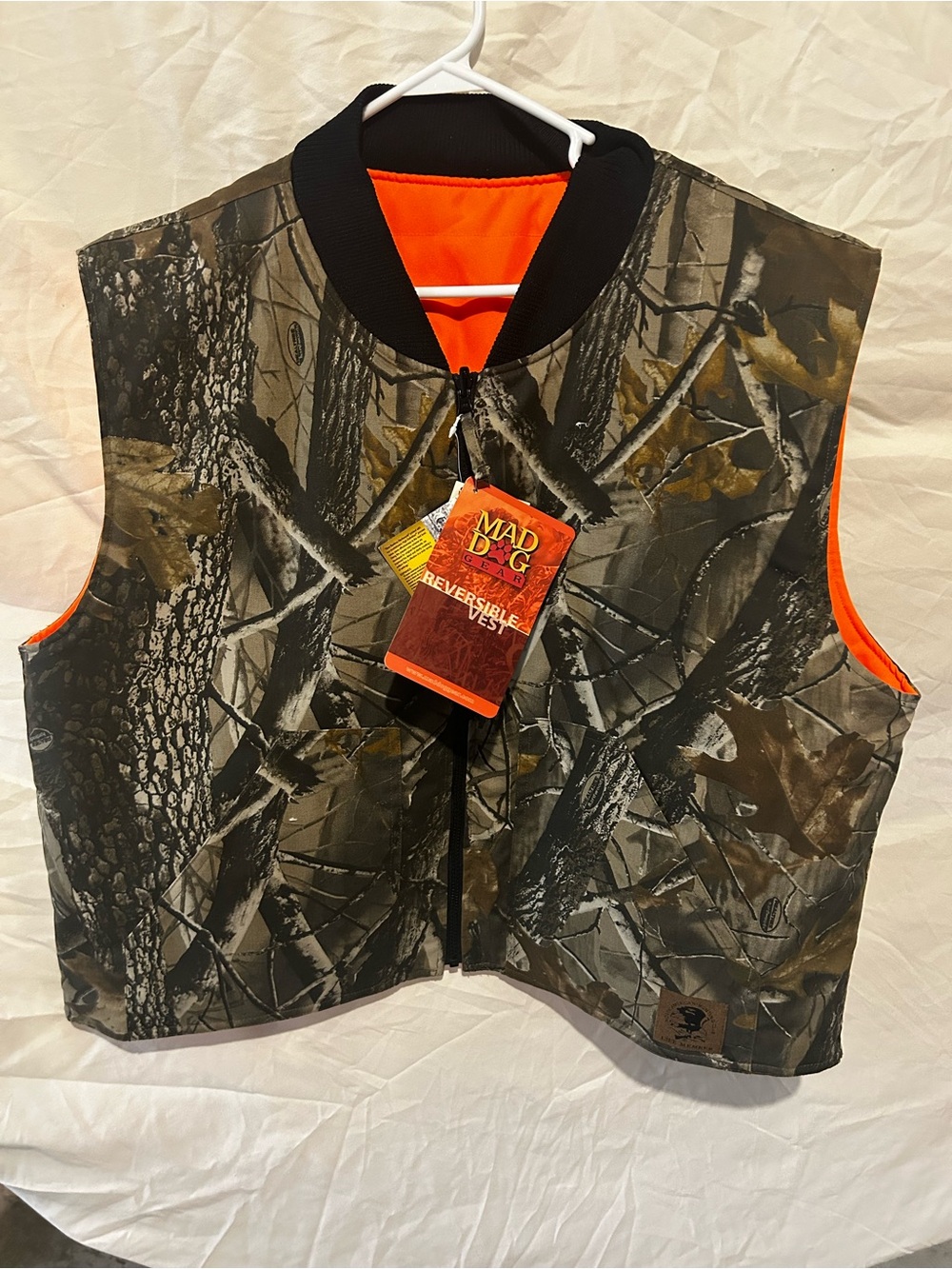 Reversible Men's Camo and Orange Hunting Vest NWT